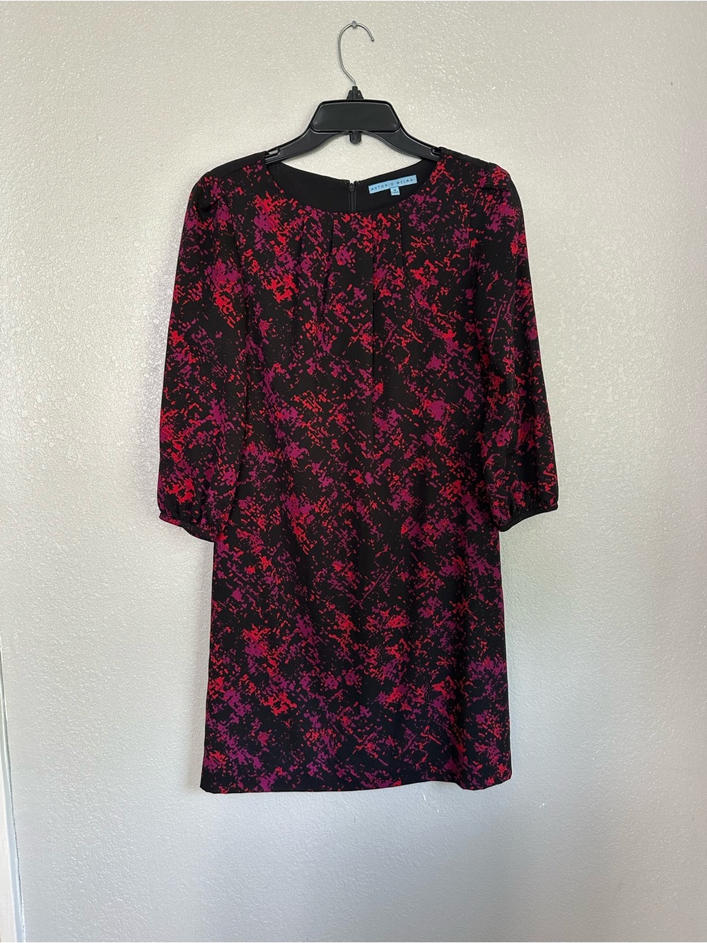Antonio Melani Lightweight 3/4 Sleeve Printed Above Knee Dress